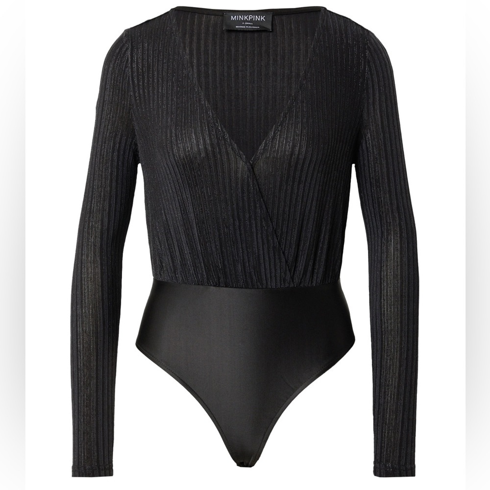 MINKPINK Leila Body Suit In Black Size Small